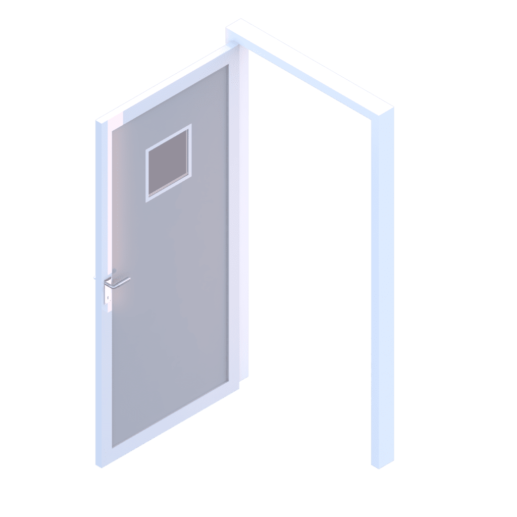 ประตูกันรังสีแบบบานเปิด