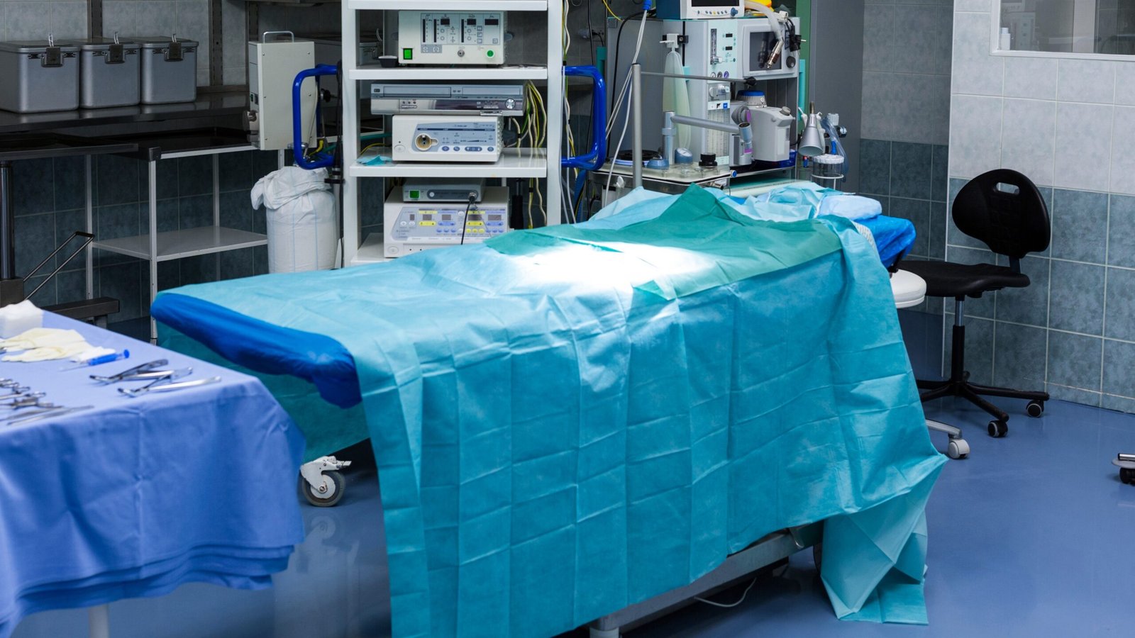 Interior view of operating room in hospital